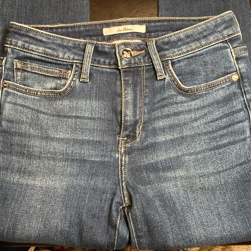 Sam Edelman The Kitten Mid Rise Skinny Ankle Blue Wash Women’s Jeans Size 26